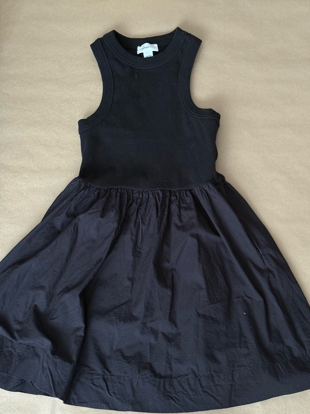 Black Sleeveless Tank Dress with pockets